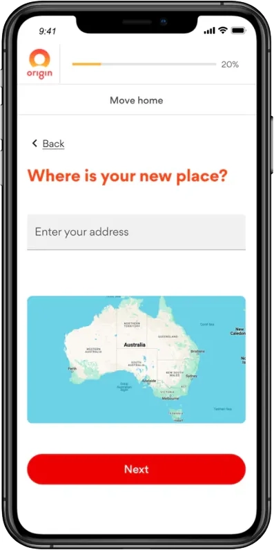 Origin move address step with map, new design (variant B)